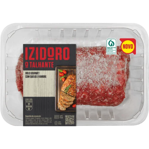 Rolo de Carne Suíno Queijo e Fiambre 700g (Caixa 4un)